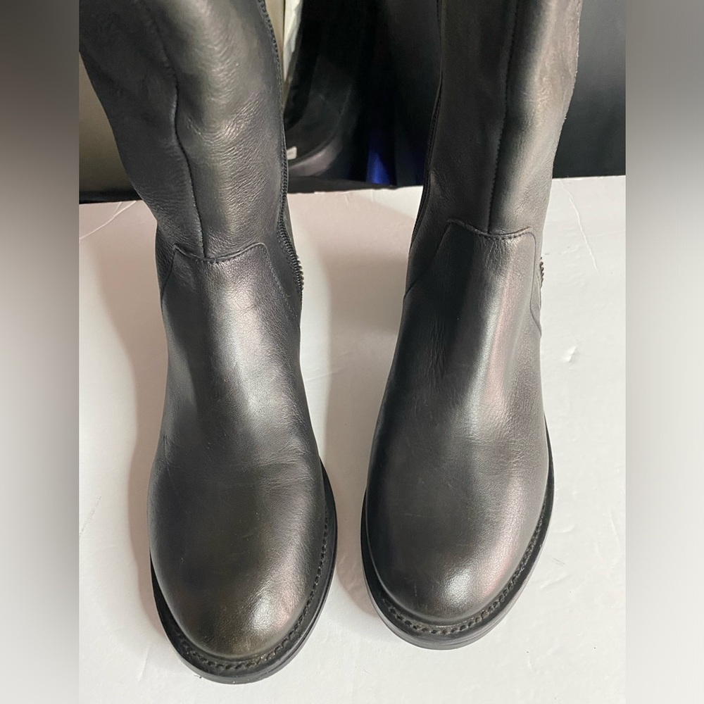 Arturo Chiang Atalicity Black Leather Knee High Riding Boots 7.5 Equestrian - Picture 10 of 15